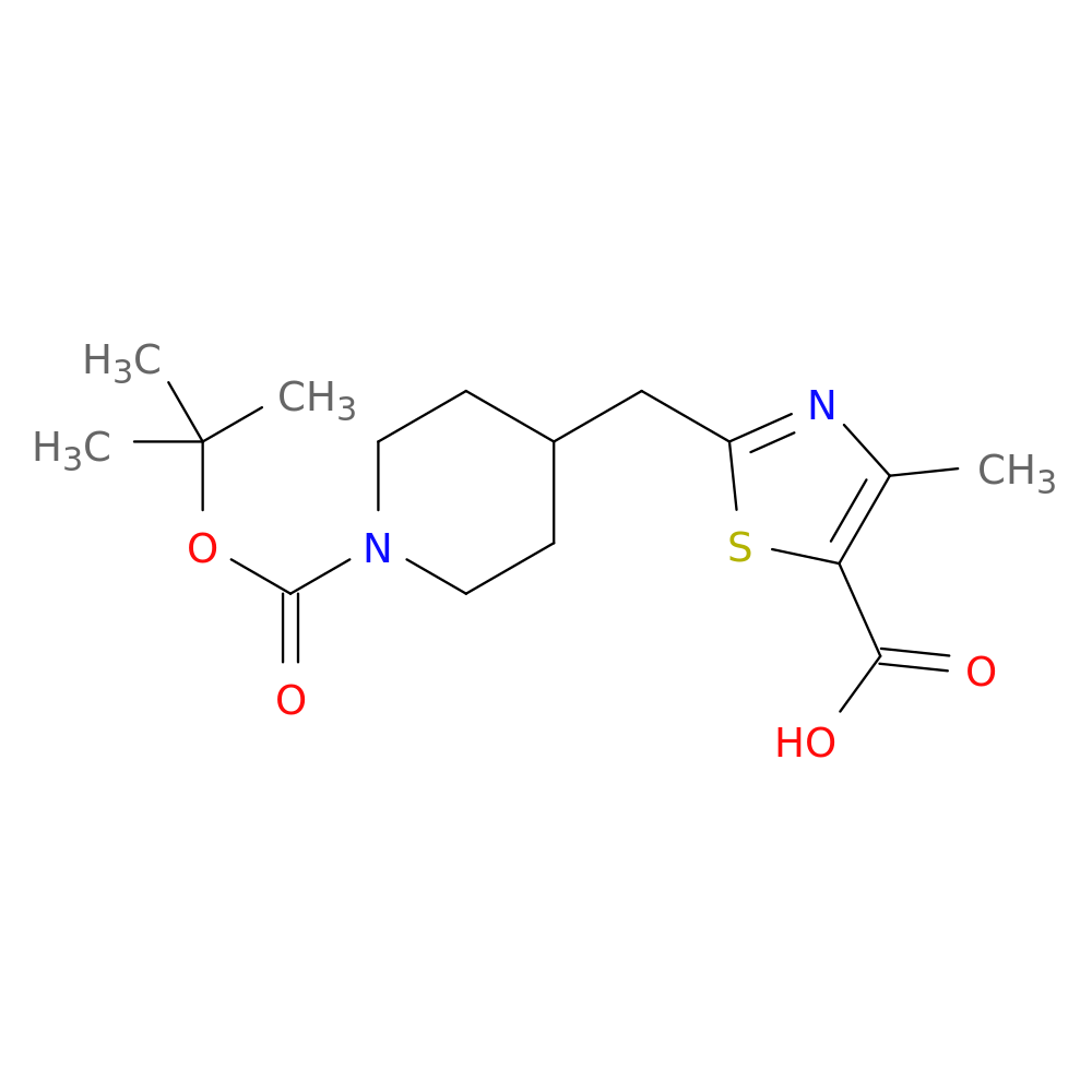 2-({1-[(tert-butoxy)carbonyl]piperidin-4-yl}methyl)-4-methyl-1,3-thiazole-5-carboxylic acid