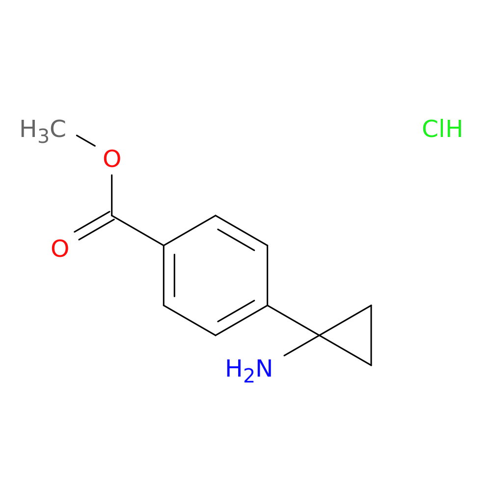 Benzoic acid, 4-(1-aminocyclopropyl)-, methyl ester, hydrochloride (1:1)