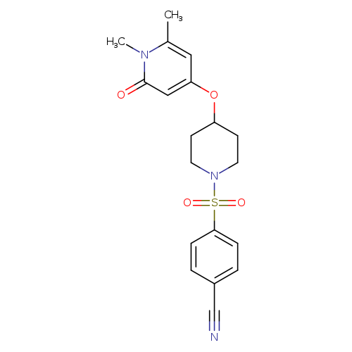 4-({4-[(1,6-dimethyl-2-oxo-1,2-dihydropyridin-4-yl)oxy]piperidin-1-yl}sulfonyl)benzonitrile