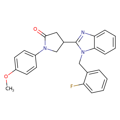 4-{1-[(2-fluorophenyl)methyl]-1H-1,3-benzodiazol-2-yl}-1-(4-methoxyphenyl)pyrrolidin-2-one