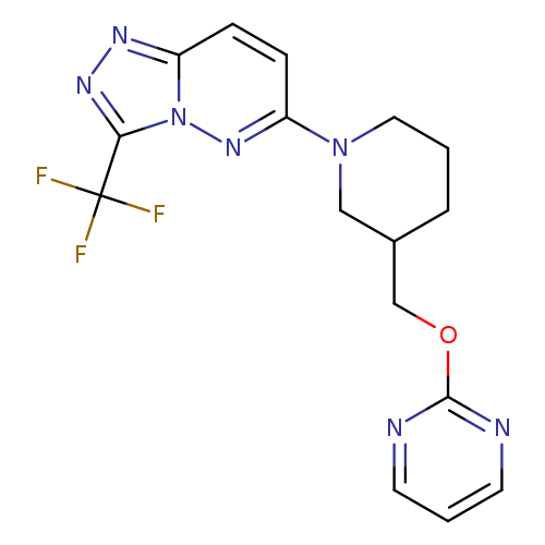 2-({1-[3-(trifluoromethyl)-[1,2,4]triazolo[4,3-b]pyridazin-6-yl]piperidin-3-yl}methoxy)pyrimidine