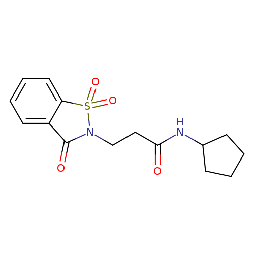 N-cyclopentyl-3-(1,1,3-trioxo-2,3-dihydro-1lambda6,2-benzothiazol-2-yl)propanamide