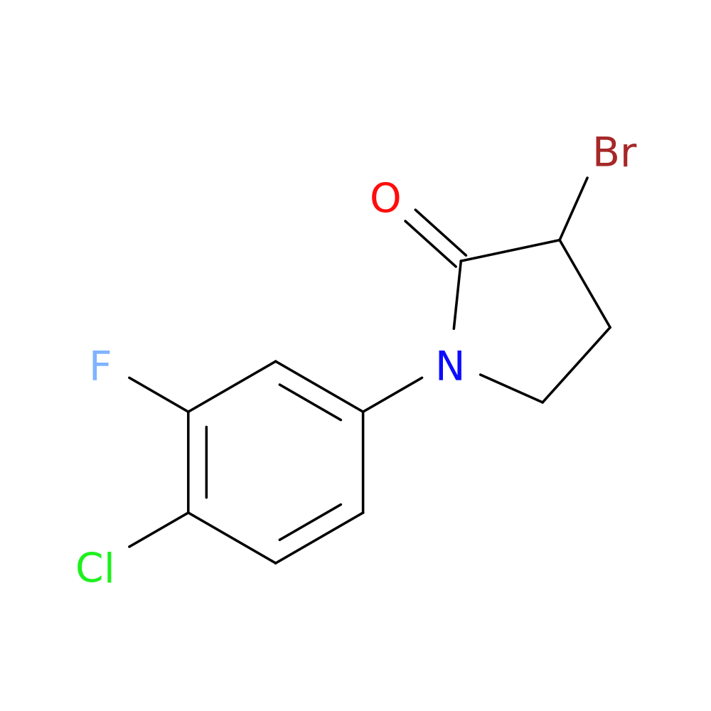 3-bromo-1-(4-chloro-3-fluorophenyl)pyrrolidin-2-one