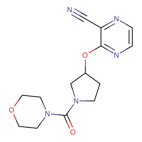 3-{[1-(morpholine-4-carbonyl)pyrrolidin-3-yl]oxy}pyrazine-2-carbonitrile