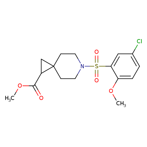 methyl 6-(5-chloro-2-methoxybenzenesulfonyl)-6-azaspiro[2.5]octane-1-carboxylate