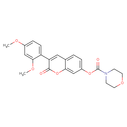 3-(2,4-dimethoxyphenyl)-2-oxo-2H-chromen-7-yl morpholine-4-carboxylate