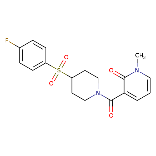 3-[4-(4-fluorobenzenesulfonyl)piperidine-1-carbonyl]-1-methyl-1,2-dihydropyridin-2-one