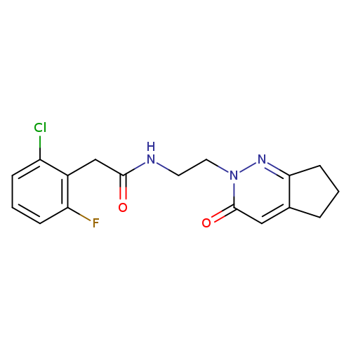 2-(2-chloro-6-fluorophenyl)-N-(2-{3-oxo-2H,3H,5H,6H,7H-cyclopenta[c]pyridazin-2-yl}ethyl)acetamide
