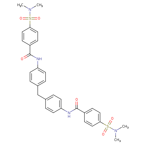 4-(dimethylsulfamoyl)-N-[4-({4-[4-(dimethylsulfamoyl)benzamido]phenyl}methyl)phenyl]benzamide