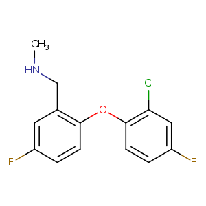 {[2-(2-chloro-4-fluorophenoxy)-5-fluorophenyl]methyl}(methyl)amine