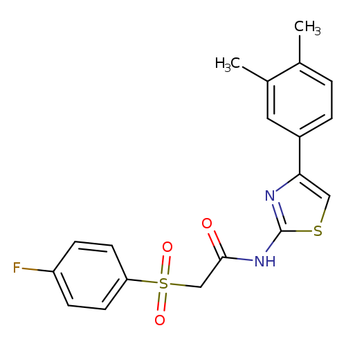 N-[4-(3,4-dimethylphenyl)-1,3-thiazol-2-yl]-2-(4-fluorobenzenesulfonyl)acetamide