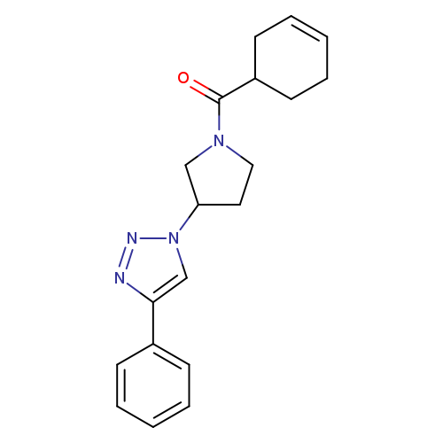 1-[1-(cyclohex-3-ene-1-carbonyl)pyrrolidin-3-yl]-4-phenyl-1H-1,2,3-triazole