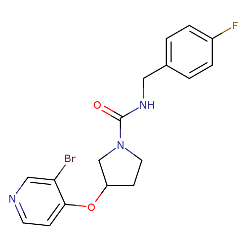 3-[(3-bromopyridin-4-yl)oxy]-N-[(4-fluorophenyl)methyl]pyrrolidine-1-carboxamide