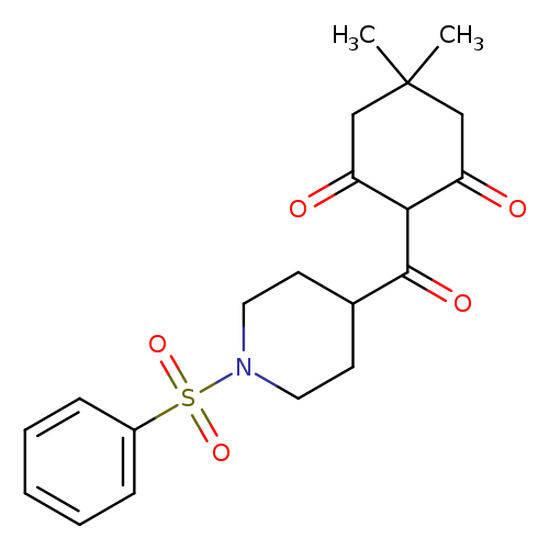 2-[1-(benzenesulfonyl)piperidine-4-carbonyl]-5,5-dimethylcyclohexane-1,3-dione