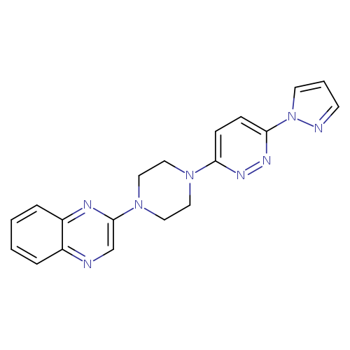 2-{4-[6-(1H-pyrazol-1-yl)pyridazin-3-yl]piperazin-1-yl}quinoxaline