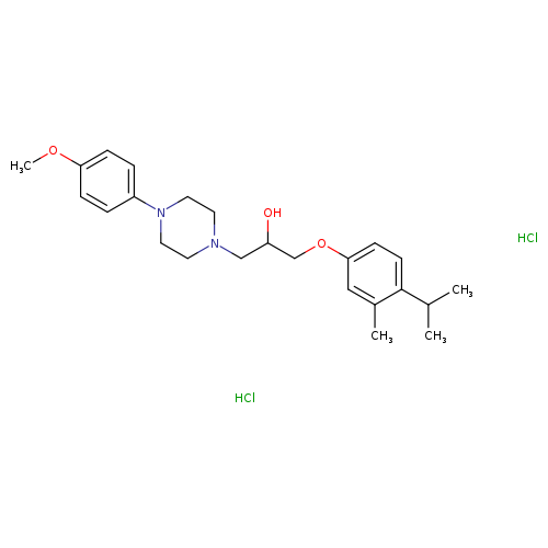 1-[4-(4-methoxyphenyl)piperazin-1-yl]-3-[3-methyl-4-(propan-2-yl)phenoxy]propan-2-ol dihydrochloride