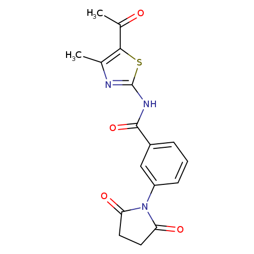N-(5-acetyl-4-methyl-1,3-thiazol-2-yl)-3-(2,5-dioxopyrrolidin-1-yl)benzamide