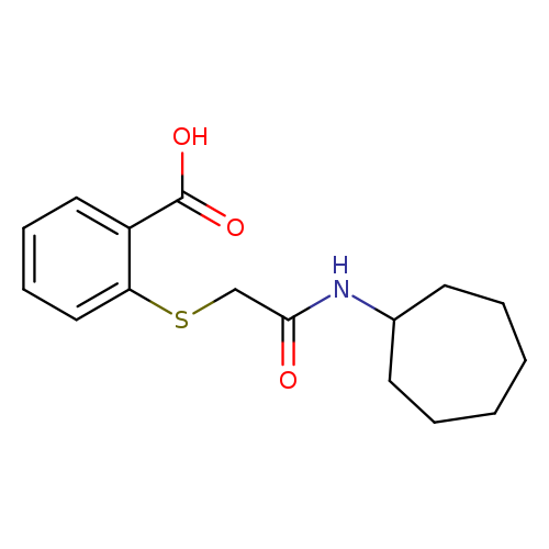2-{[(cycloheptylcarbamoyl)methyl]sulfanyl}benzoic acid