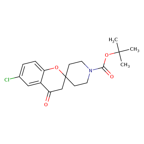 6-Chloro-4-oxo-2-spiro(n-boc-piperidine-4-yl)-benzopyran