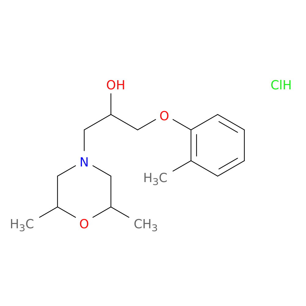 1-(2,6-dimethylmorpholin-4-yl)-3-(2-methylphenoxy)propan-2-ol hydrochloride