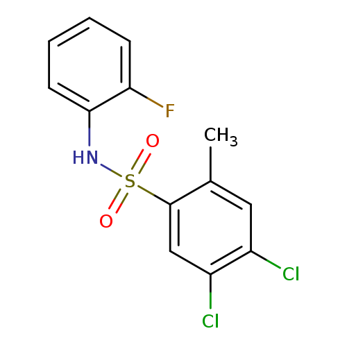 4,5-dichloro-N-(2-fluorophenyl)-2-methylbenzene-1-sulfonamide