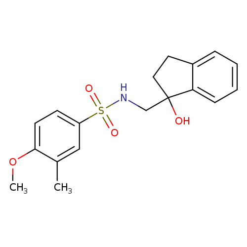 N-[(1-hydroxy-2,3-dihydro-1H-inden-1-yl)methyl]-4-methoxy-3-methylbenzene-1-sulfonamide