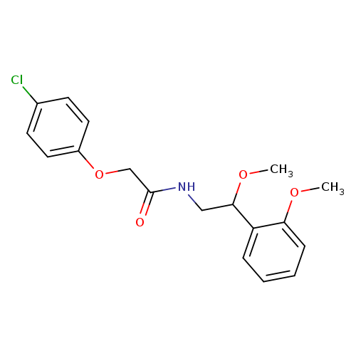 2-(4-chlorophenoxy)-N-[2-methoxy-2-(2-methoxyphenyl)ethyl]acetamide