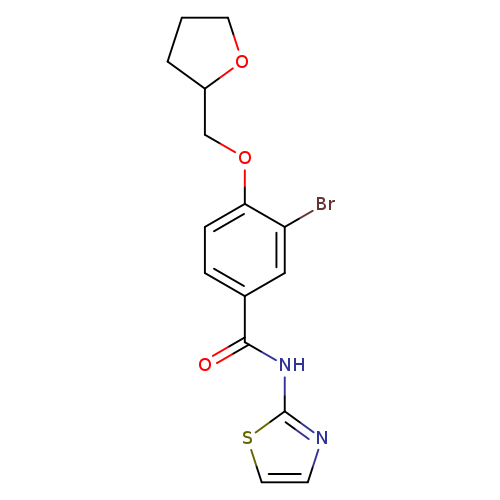 3-bromo-4-(tetrahydro-2-furanylmethoxy)-N-(1,3-thiazol-2-yl)benzamide