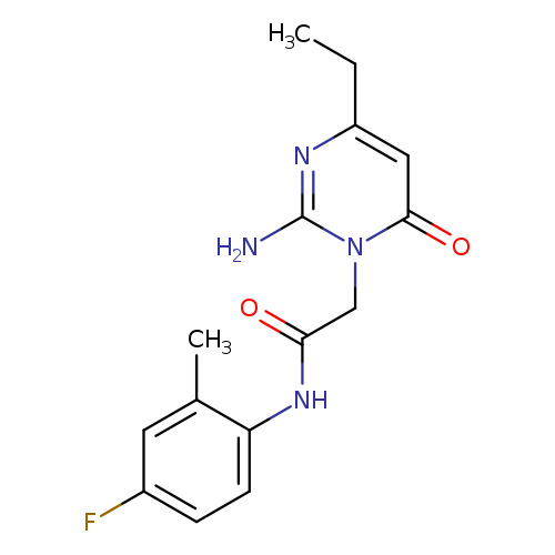 2-(2-amino-4-ethyl-6-oxo-1,6-dihydropyrimidin-1-yl)-N-(4-fluoro-2-methylphenyl)acetamide