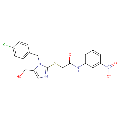 2-({1-[(4-chlorophenyl)methyl]-5-(hydroxymethyl)-1H-imidazol-2-yl}sulfanyl)-N-(3-nitrophenyl)acetamide
