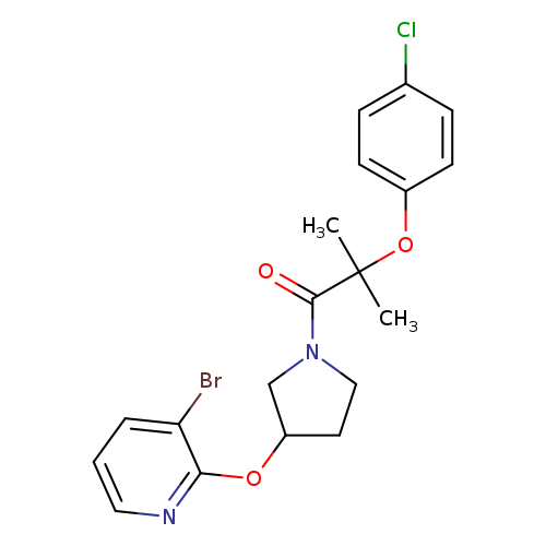 1-{3-[(3-bromopyridin-2-yl)oxy]pyrrolidin-1-yl}-2-(4-chlorophenoxy)-2-methylpropan-1-one