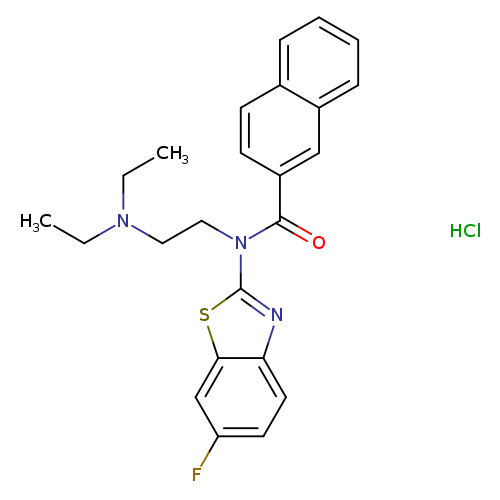 N-[2-(diethylamino)ethyl]-N-(6-fluoro-1,3-benzothiazol-2-yl)naphthalene-2-carboxamide hydrochloride