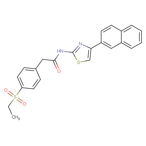 2-[4-(ethanesulfonyl)phenyl]-N-[4-(naphthalen-2-yl)-1,3-thiazol-2-yl]acetamide