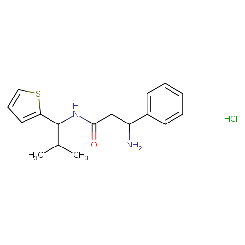 3-amino-N-[2-methyl-1-(thiophen-2-yl)propyl]-3-phenylpropanamide hydrochloride