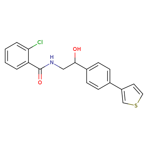 2-chloro-N-{2-hydroxy-2-[4-(thiophen-3-yl)phenyl]ethyl}benzamide