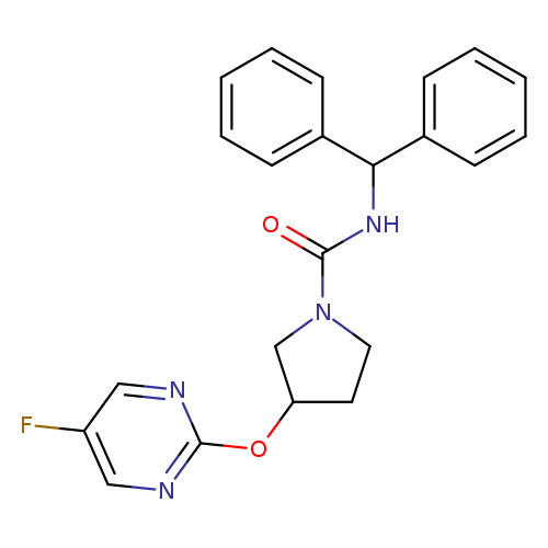 N-(diphenylmethyl)-3-[(5-fluoropyrimidin-2-yl)oxy]pyrrolidine-1-carboxamide