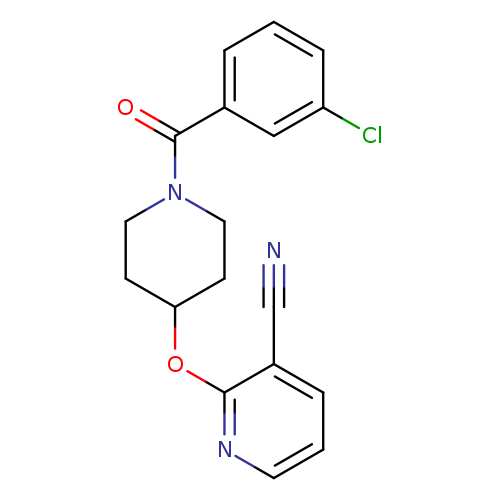 2-{[1-(3-chlorobenzoyl)piperidin-4-yl]oxy}pyridine-3-carbonitrile