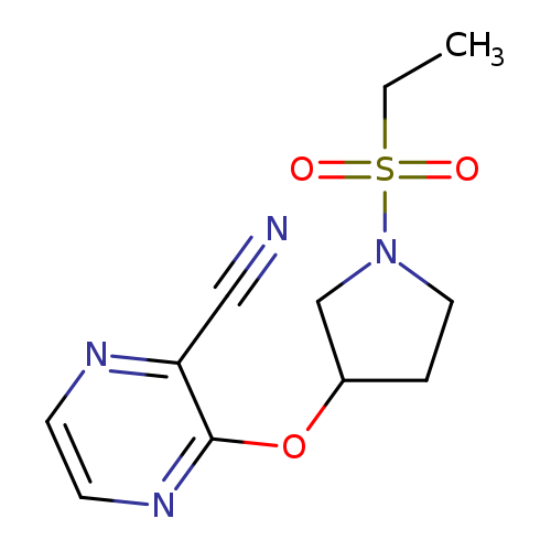 3-{[1-(ethanesulfonyl)pyrrolidin-3-yl]oxy}pyrazine-2-carbonitrile