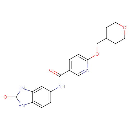 6-[(oxan-4-yl)methoxy]-N-(2-oxo-2,3-dihydro-1H-1,3-benzodiazol-5-yl)pyridine-3-carboxamide