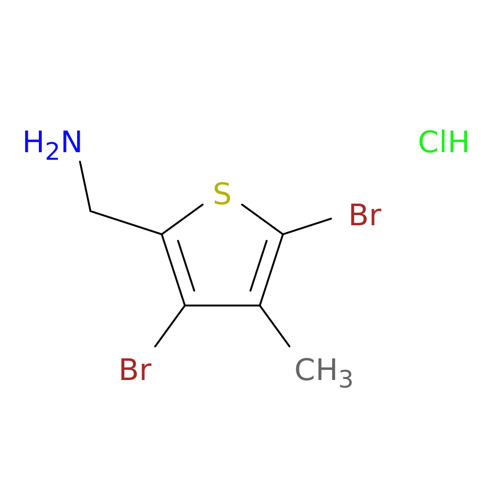 1-(3,5-dibromo-4-methylthiophen-2-yl)methanamine hydrochloride
