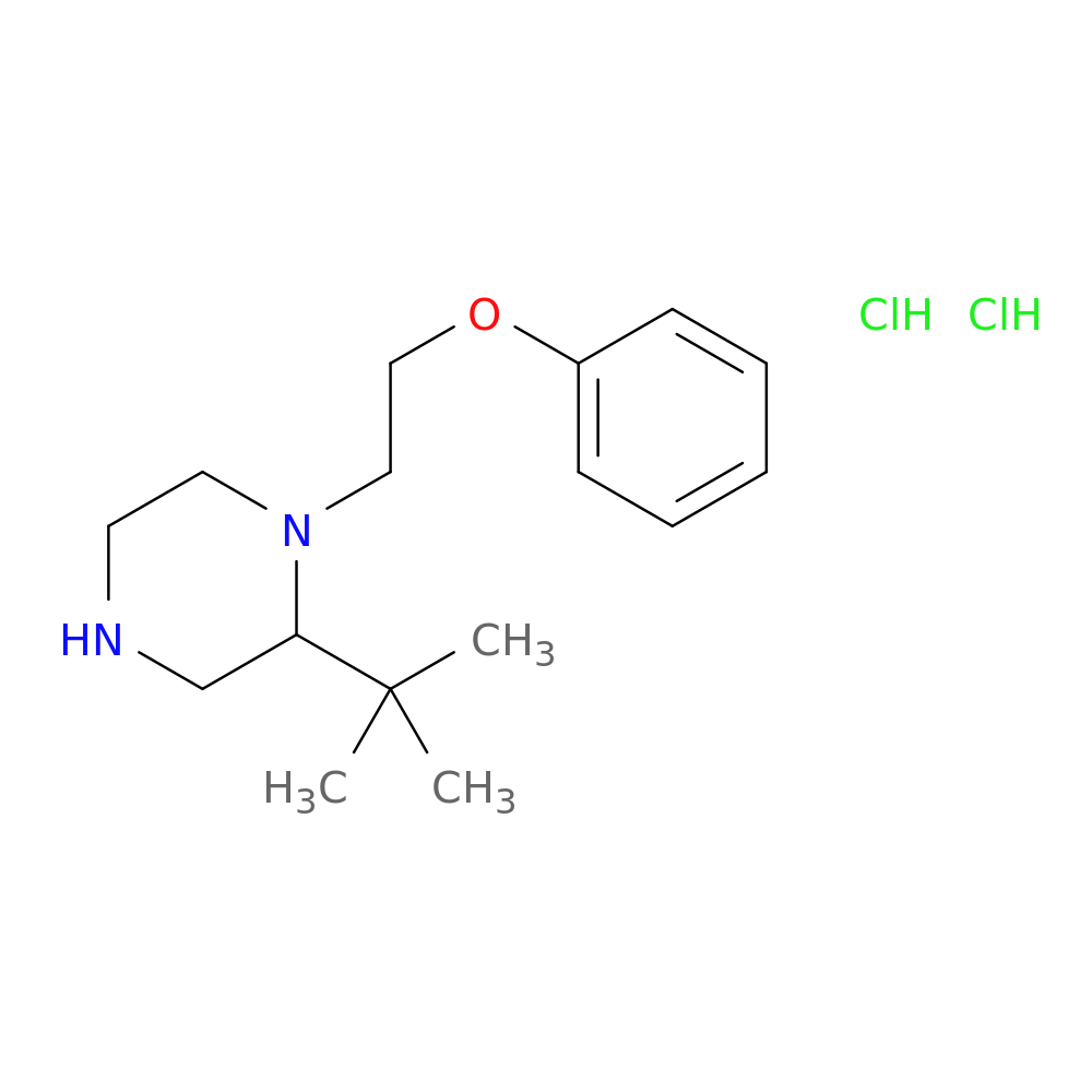 2-tert-butyl-1-(2-phenoxyethyl)piperazine dihydrochloride
