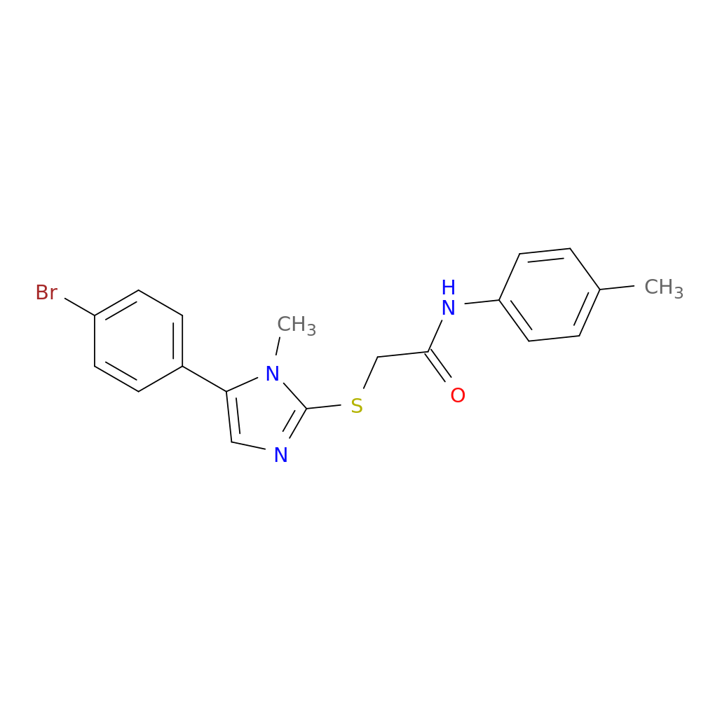 2-{[5-(4-bromophenyl)-1-methyl-1H-imidazol-2-yl]sulfanyl}-N-(4-methylphenyl)acetamide