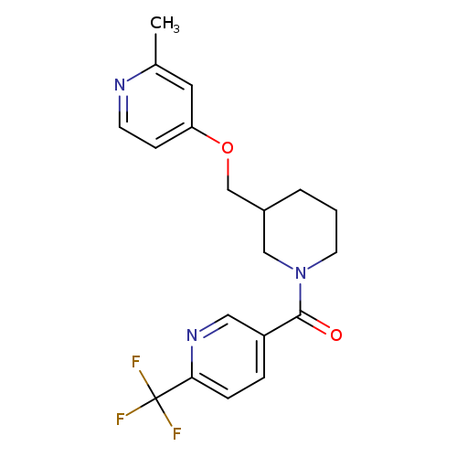 5-(3-{[(2-methylpyridin-4-yl)oxy]methyl}piperidine-1-carbonyl)-2-(trifluoromethyl)pyridine