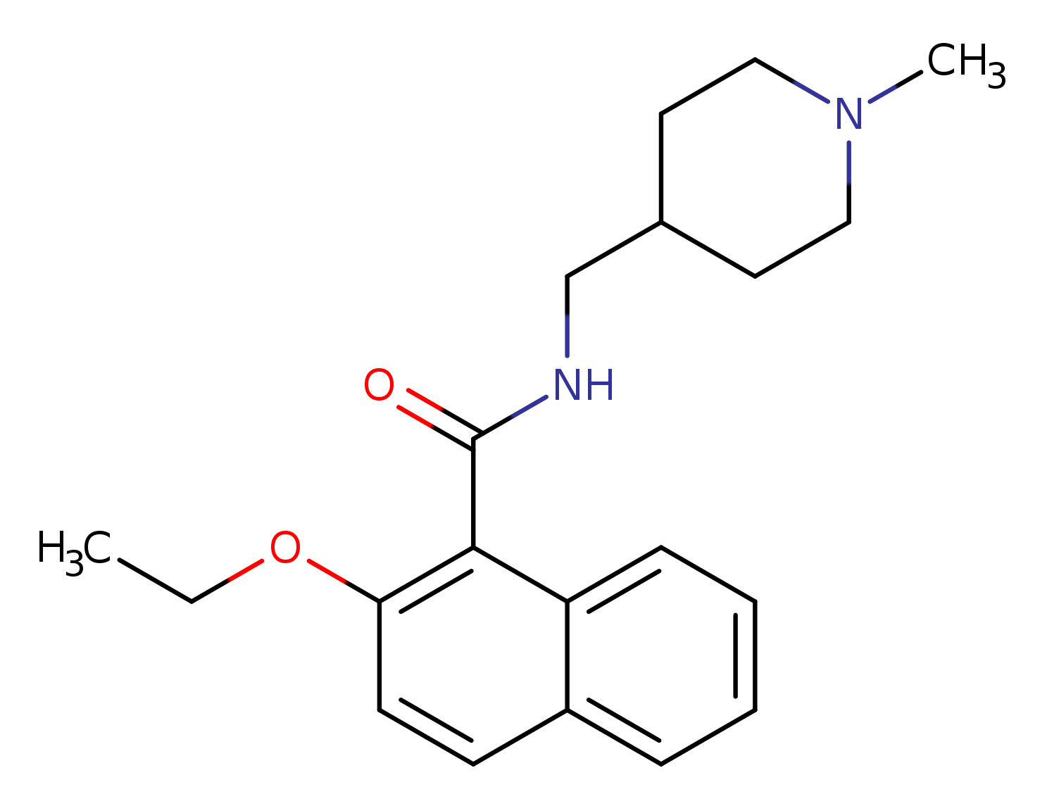 2-ethoxy-N-[(1-methylpiperidin-4-yl)methyl]naphthalene-1-carboxamide