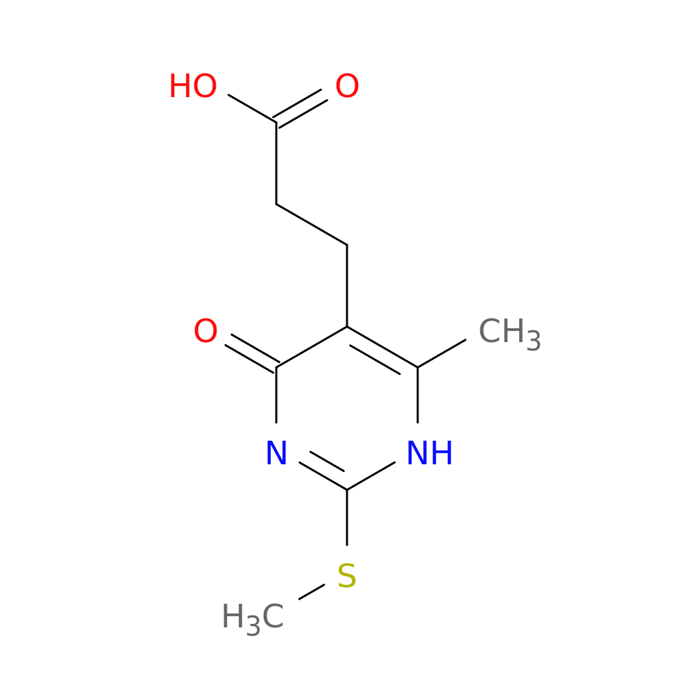 3-[6-methyl-2-(methylsulfanyl)-4-oxo-1,4-dihydropyrimidin-5-yl]propanoic acid