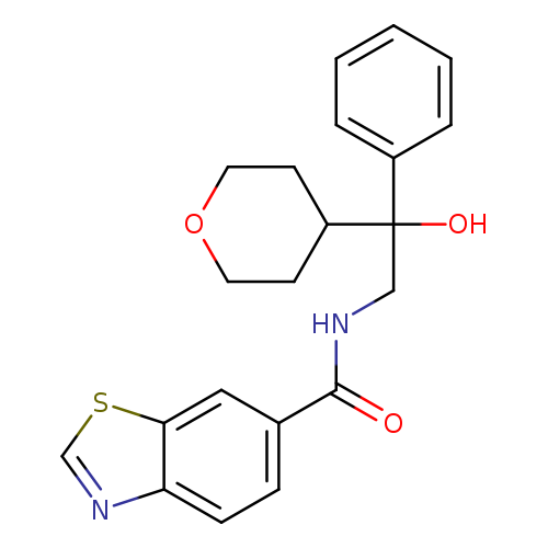 N-[2-hydroxy-2-(oxan-4-yl)-2-phenylethyl]-1,3-benzothiazole-6-carboxamide