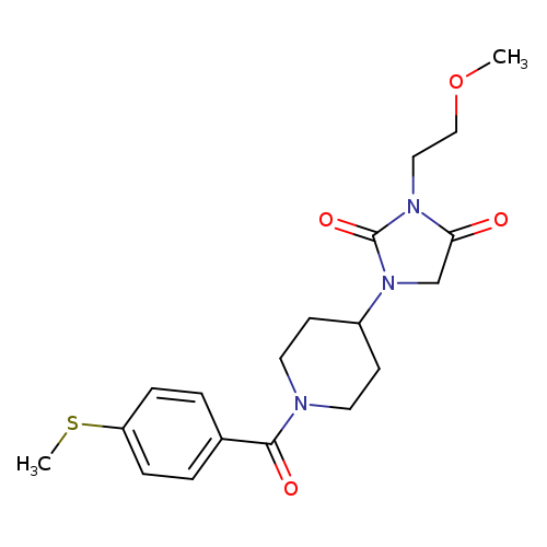 3-(2-methoxyethyl)-1-{1-[4-(methylsulfanyl)benzoyl]piperidin-4-yl}imidazolidine-2,4-dione