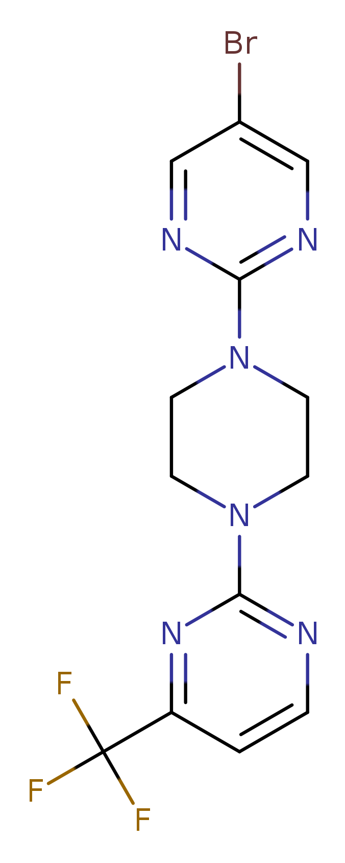 5-bromo-2-{4-[4-(trifluoromethyl)pyrimidin-2-yl]piperazin-1-yl}pyrimidine