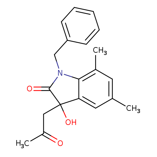 1-benzyl-3-hydroxy-5,7-dimethyl-3-(2-oxopropyl)-2,3-dihydro-1H-indol-2-one