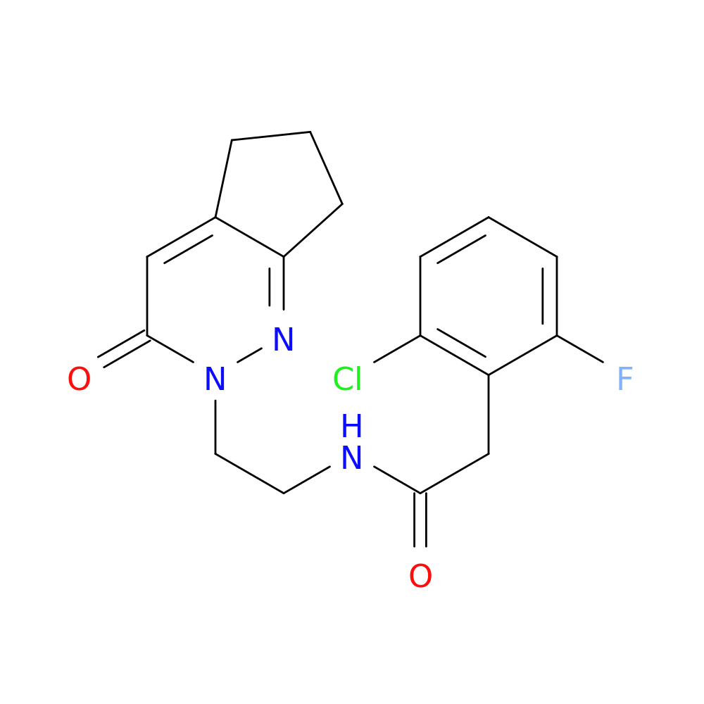 2-(2-chloro-6-fluorophenyl)-N-(2-{3-oxo-2H,3H,5H,6H,7H-cyclopenta[c]pyridazin-2-yl}ethyl)acetamide